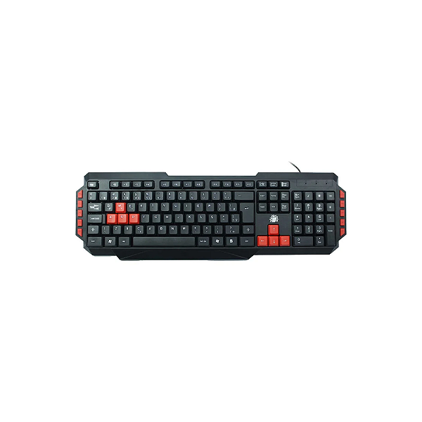TECLADO GAMER C/FIO USB 5+ GAMER START 2.0 TG-03R PRETO/VERMELHO 1.5M BOX