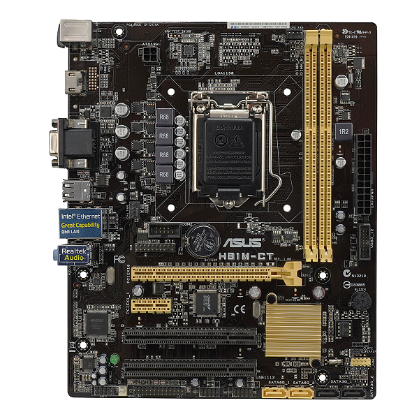 Placa Mãe Asus H81M-CT Micro ATX Socket LGA 1150 DDR3 HDMI VGA USB 2.0 OEM