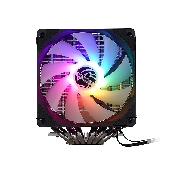 COOLER BRAZILPC GAMER CL-SA02B 6 HEATPIPE 250W LED P/ INTEL/AMD (115x/1200/1700/AMx) BOX IMPO