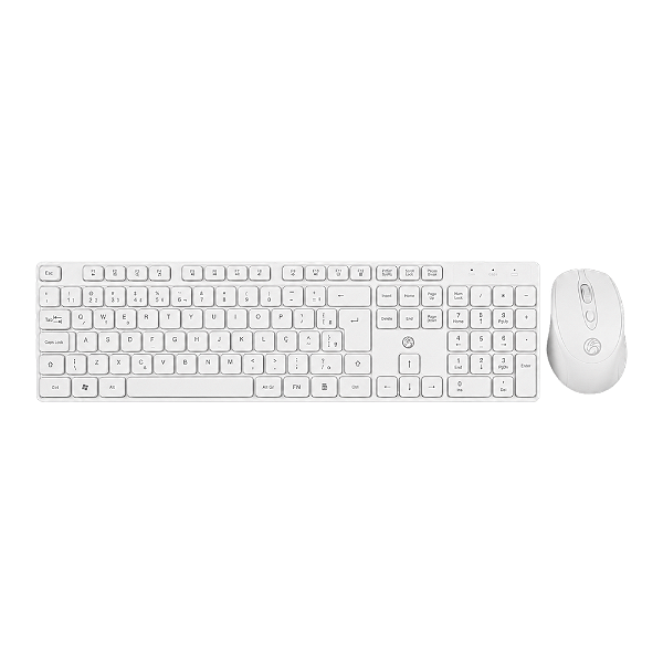 KIT S/ FIO TECLADO/MOUSE BRAZILPC BPC-5C21/4R408 C/ BATERIA USB BRANCO BOX IF
