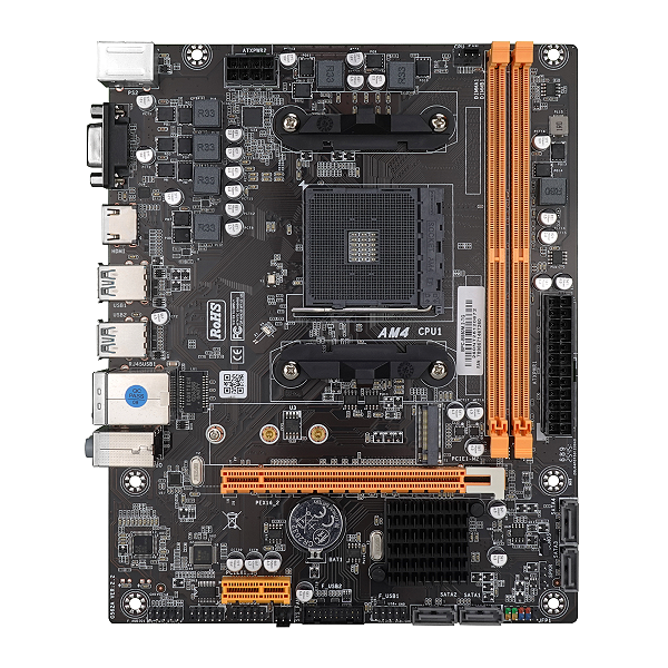 Placa-Mãe BrazilPC BPC-B550M.2-TG AM4 DDR4 HDMI USB 3.0 M.2 NVMe Rede Gigabit OEM