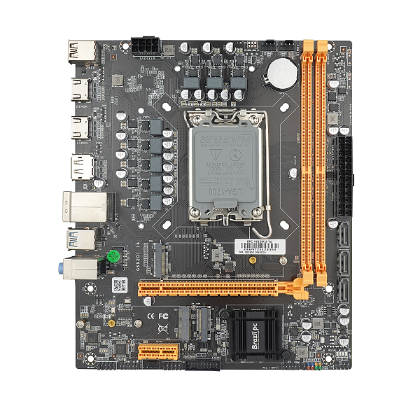 Placa Mãe BrazilPC BPC-H610PH8M.2-TG Intel H610 LGA 1700 DDR4 M.2 2x HDMI USB 3.0 Gigabit BOX