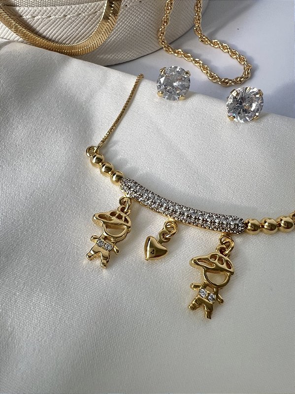 Colar Filhos 2 Meninos