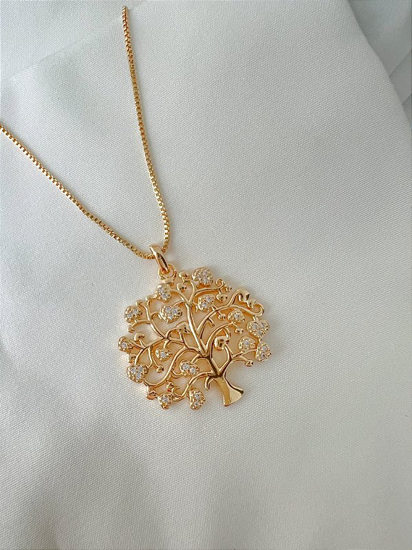 Colar Árvore da vida Coração