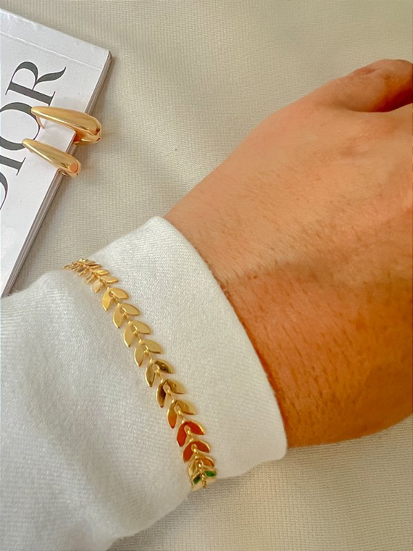 Pulseira Feminina Escama de Peixe