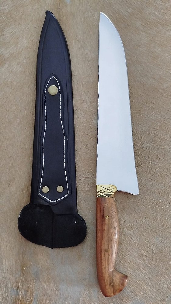 FACA ESTILO PICANHEIRA ROBUSTA FULL TANG AÇO CIRÚRGICO