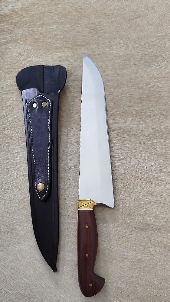 FACA ESTILO PICANHEIRA ROBUSTA FULL TANG AÇO CIRÚRGICO
