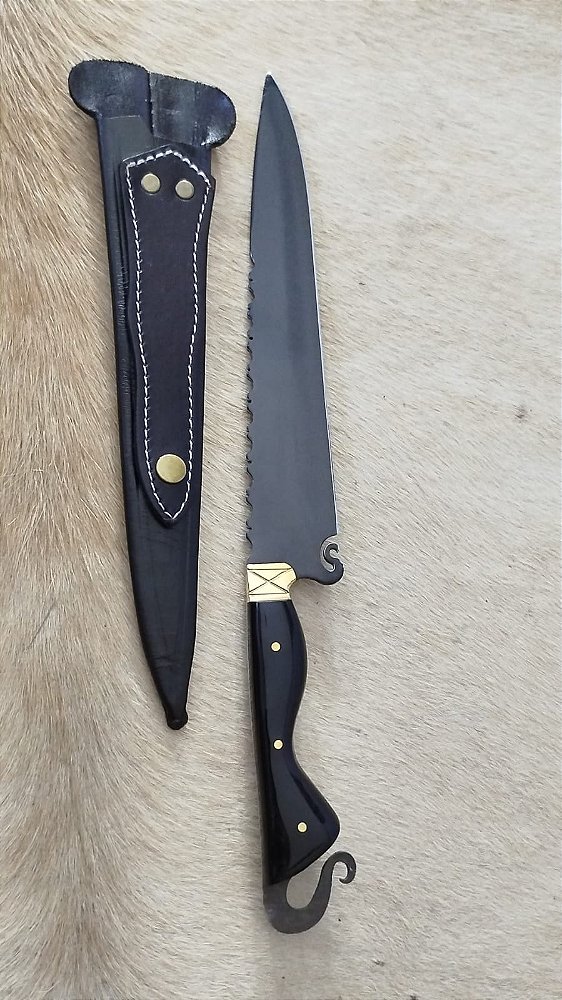 FACA JAVALIZEIRA COM BAINHA DE COURO