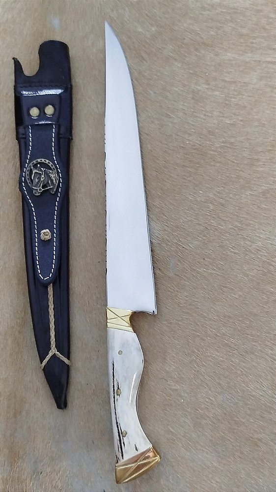 FACA JAVALIZEIRA COM BAINHA DE COURO