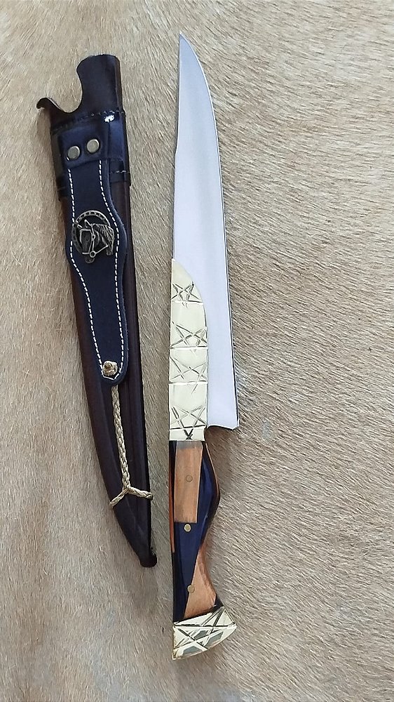 FACA JAVALIZEIRA COM BAINHA DE COURO