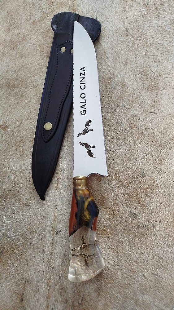 FACA ESTILO PICANHEIRA AÇO CIRÚRGICO "GALO"