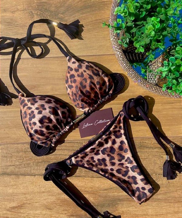 Biquíni Santorini Animal Print Reversível