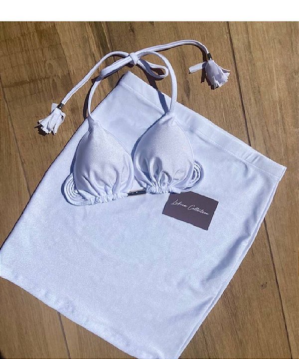 Mini Saia Branca Perolada Luxury Collection