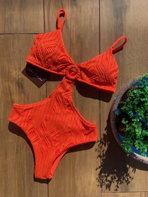 Body Mykonos Renda Orange Neon Handmade Collection