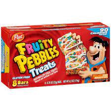 Post Fruity PEBBLES Treats, Breakfast Cereal Bars, Gluten Free,