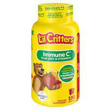 L'il Critters Immune C Kids Suplemento de vitamina goma, com sabor de frutas, 190 unidades