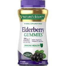Nature's Bounty Elderberry with Vitamin A, C, D3, E and Zinc, Immune Support Gummies, 50 Count