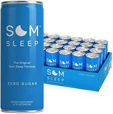Som Sleep, A Fórmula Original de Apoio ao Sono com Melatonina, Magnésio, Vitamina B6, L-Teanina, GABA – Vegan, Bebida Funcional Noturna – Suplemento de Bebida para Sono – Zero Açúcar