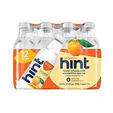 Hint Water Clementine (Pacote com 12), Garrafas de 16 onças, Água Pura Infundida com Clementina, Zero Açúcar, Zero Calorias, Zero Adoçantes, Zero Conservantes, Zero Sabores Artificiais