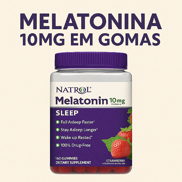 Natrol Melatonina em Gomas 10 mg, 90 unidades