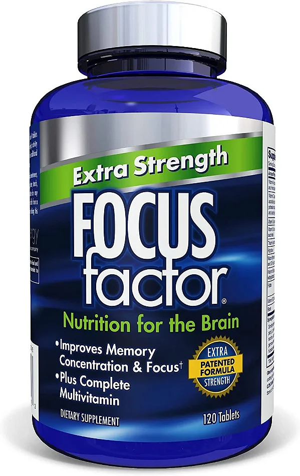 Focus Factor Extra Strength Brain Supplement for Memory, Concentration and Focus