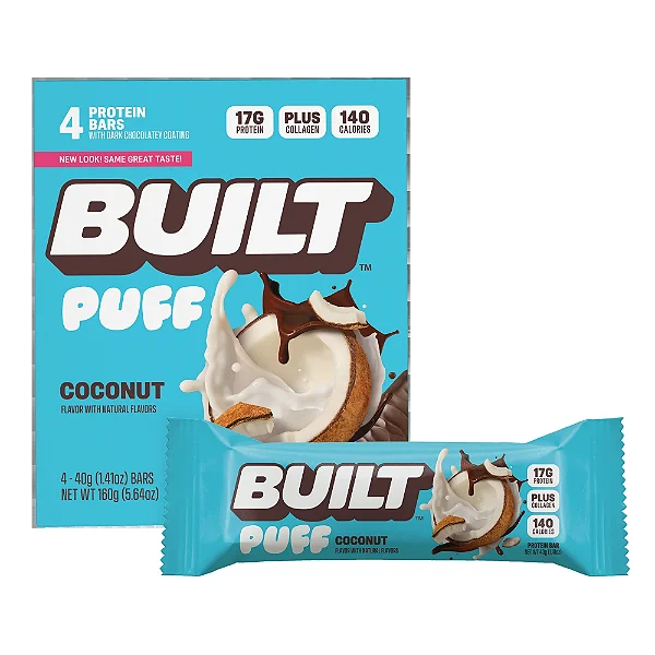 Built Bar – Coconut Puff (Caixa com 4 unidades)