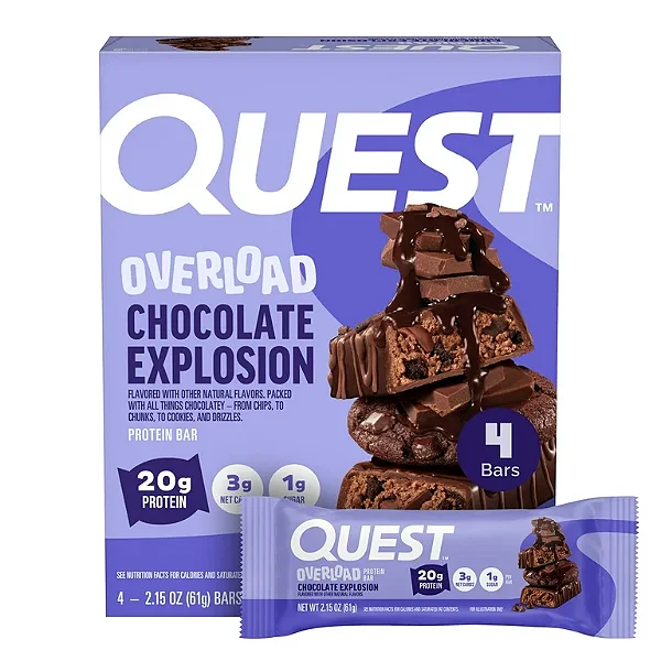 Barra de Proteína Quest 20g, Caixa com 4 Unidades.