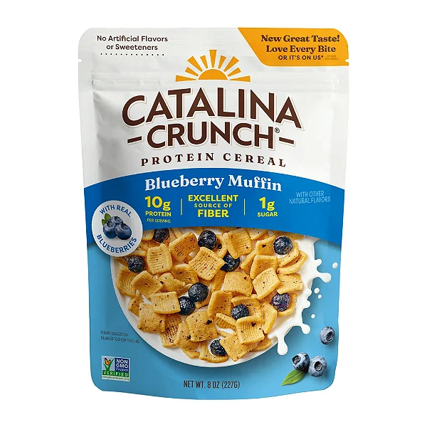 Catalina Crunch Protein Cereal – Blueberry Muffin com Blueberries Reais (227g)