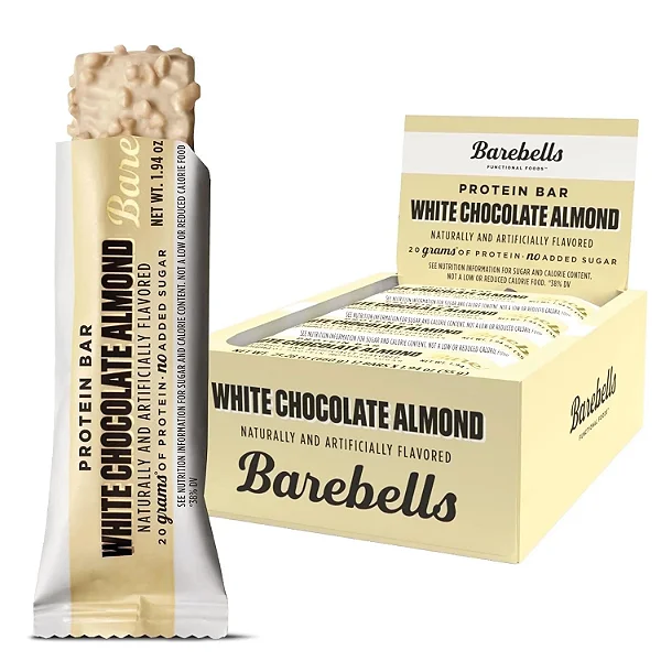 Barebells Barra Proteica White Chocolate Almond 20g Proteína – Caixa 12 Unidades