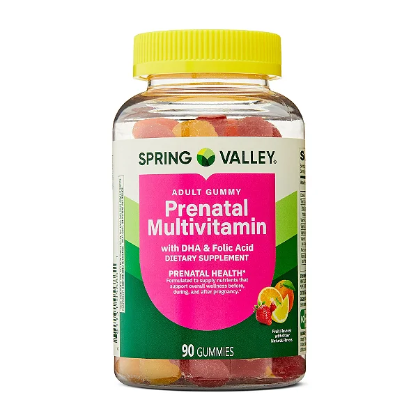 Spring Valley Multivitamínicos Pré-Vitais de Goma com DHA e Ácido Fólico, 90 unid