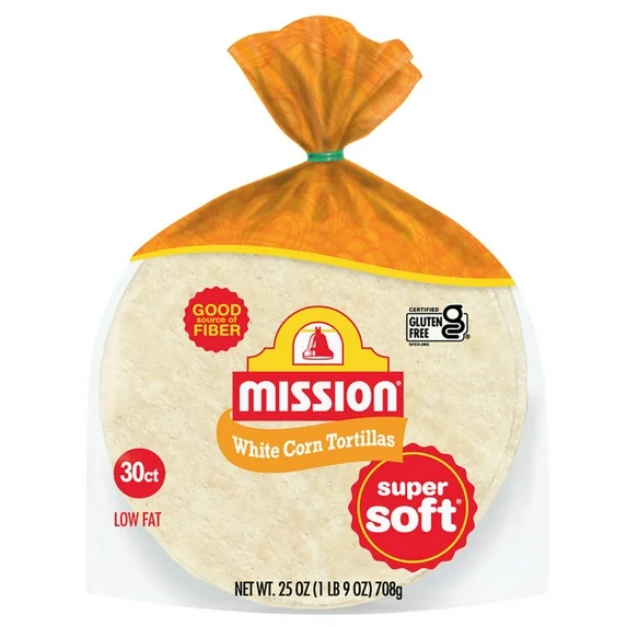 Mission Super Soft White Corn Tortillas, 30 Unidades