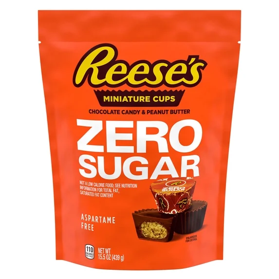 Reese's Zero Açúcar Miniaturas de Chocolate com Pasta de Amendoim – 439 g