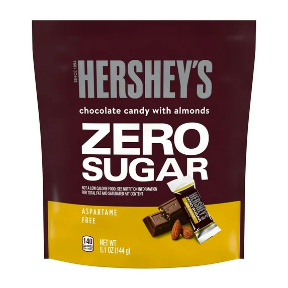 Hershey's Zero Açúcar Chocolate com Amêndoas 144 g