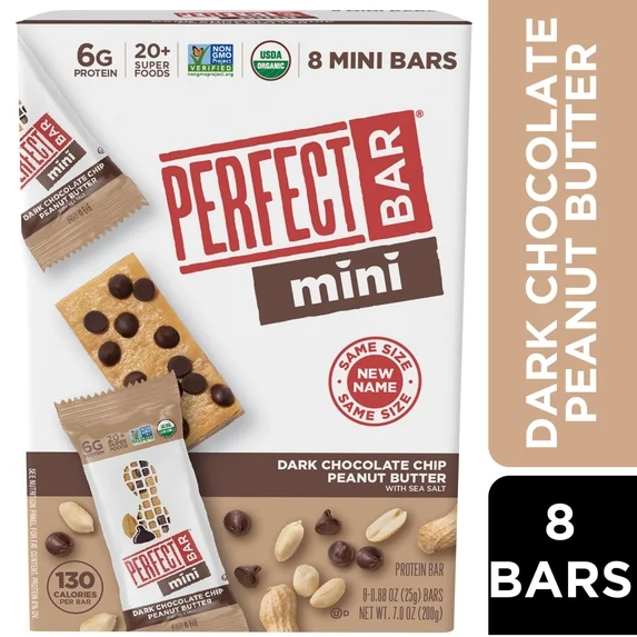 Perfect Bar Mini Proteína com Amendoim e Chocolate Amargo 8 Unidades