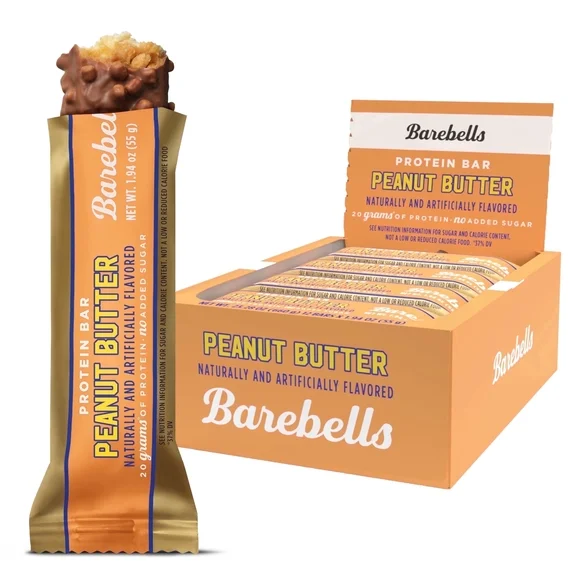 Barebells Protein Bar Pasta de Amendoim 20 g de Proteína – 12 Barras