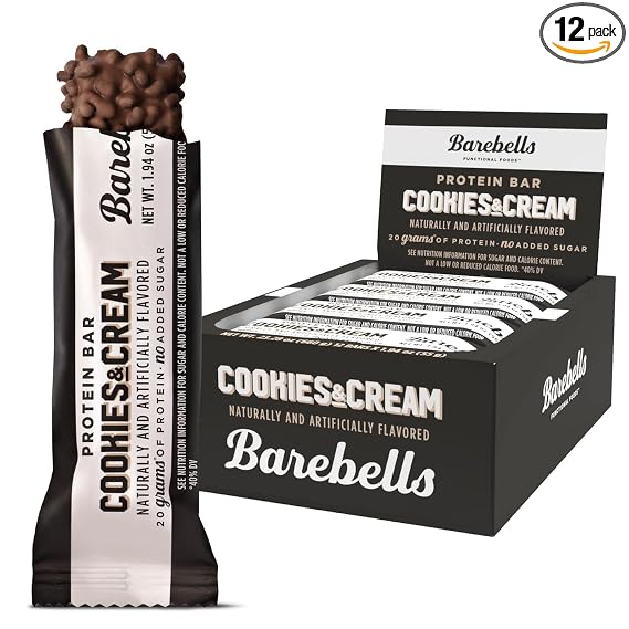 Barebells Cookies & Cream 20 g de Proteína – 12 Barras