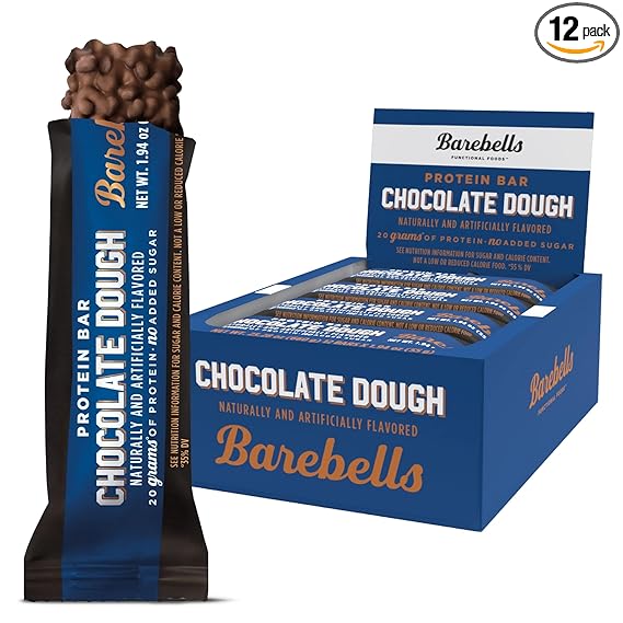 Barebells Chocolate Dough 20 g de Proteína – 12 Barras