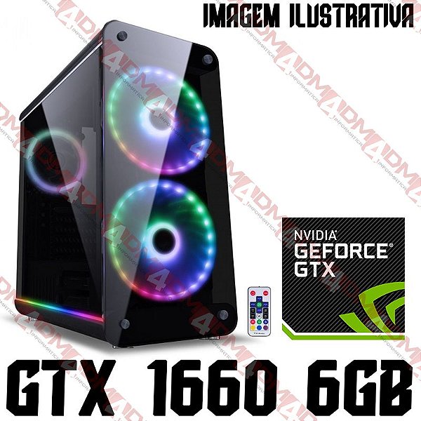 PC Gamer AMD Ryzen 5 3600X, 16GB DDR4, SSD M.2 NVME 500GB, GPU GEFORCE GTX 1660 OC 6GB