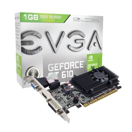 Placa de Vídeo Geforce GT 610 - 1gb DDR3 - 64 Bits EVGA 01G-P3-2615-KR