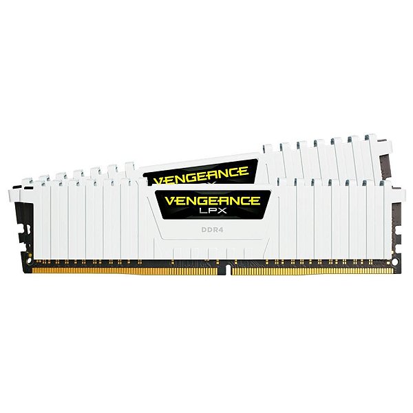 Memória 16gb DDR4 CL16 - 3200 MHZ CORSAIR Vengeance LPX WHITE (2X8gb) CMK16GX4M2B3200C16W