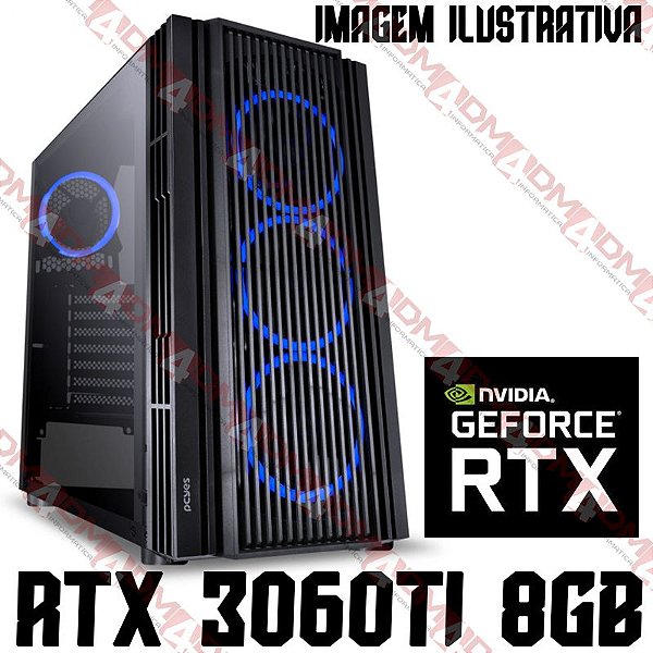 PC Gamer AMD Ryzen 7 3700X, 16GB DDR4, SSD 480GB, GPU GEFORCE RTX 3060TI 8GB