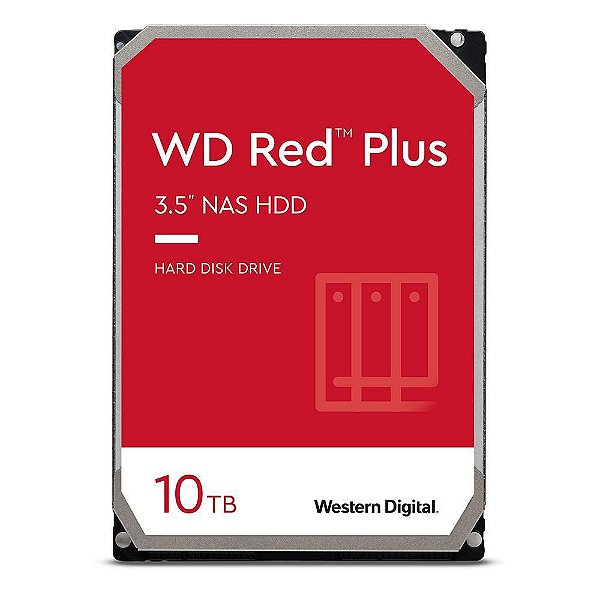 HD Western Digital Red Plus NAS 10TB, 7200RPM, Cache 256MB, 3.5´, SATA - WD101EFBX