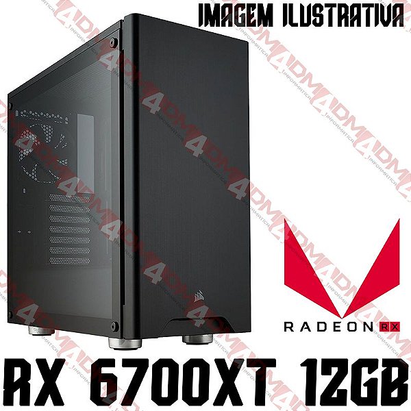 OFERTA - PC Gamer AMD Ryzen 5 5600X, 16GB DDR4, SSD 256GB, GPU AMD RADEON RX 6700XT 12GB