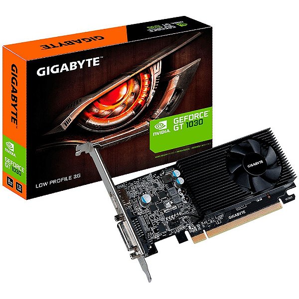 Placa de Vídeo GPU Geforce  GT 1030 2GB GDDR5 Low Profile GIGABYTE GV-N1030D5-2GL