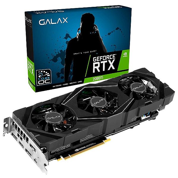 Placa de Vídeo GPU Geforce RTX 2080TI SG 1 CLICK OC 11GB GDDR6 352 BITS GALAX - 28IULBUCT2CK