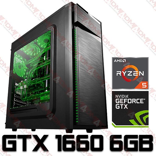 PC Gamer AMD Ryzen 5 3600X, 16GB DDR4, SSD M.2 256GB, HD 1 Tera, GPU GEFORCE GTX 1660 SUPER OC 6GB