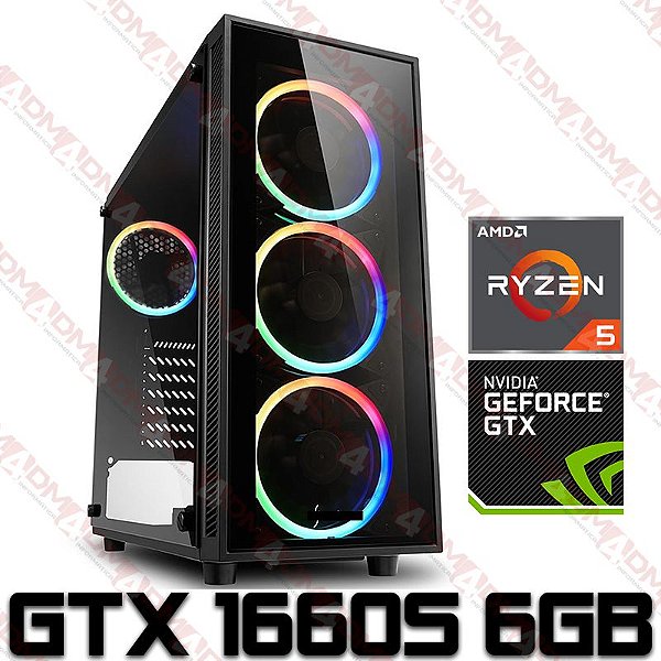 PC Gamer AMD Ryzen 5 3600X, 8GB DDR4, HD 1 Tera, GPU GEFORCE GTX 1660 SUPER 6GB
