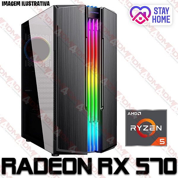 PC Gamer AMD Ryzen 5 3600, 16GB DDR4, SSD 480GB, GPU AMD RADEON RX 570 4GB