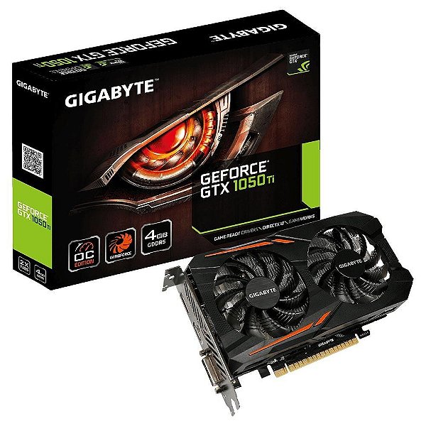 Placa de Vídeo GPU GEFORCE GTX 1050TI OC 4GB GDDR5 - 128 BITS GIGABYTE GV-N105TOC-4GD