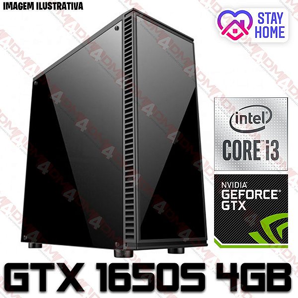 (RECOMENDADO) PC Gamer Intel Core i3 Comet Lake 10100F, 16GB DDR4, SSD M.2 256GB, GPU GEFORCE GTX 1650 SUPER 4GB